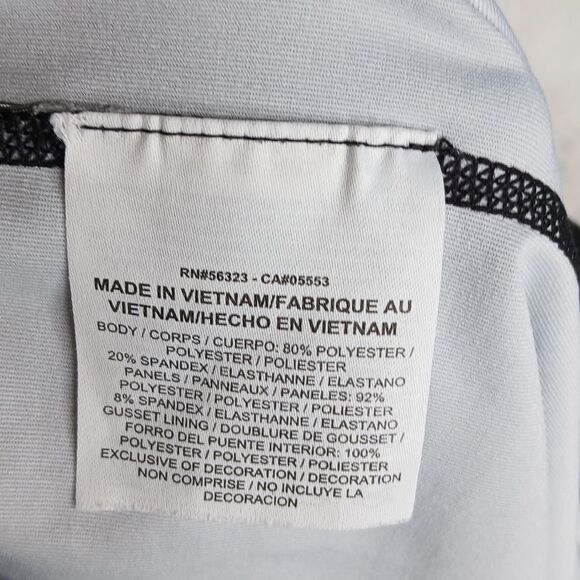 Nike Pro Dri-Fit Capri Athletic Leggings Compress Black White Neon Yellow Size M - Picture 7 of 7